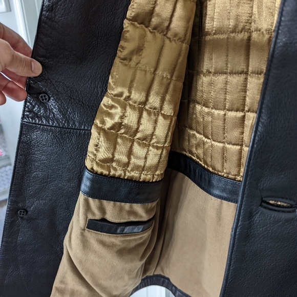 Andrew Marc 100% Genuine Leather Coat Black - Picture 2 of 5